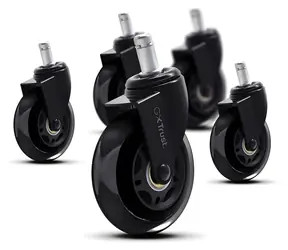 Trust GXT702 schwarze Gaming-Stuhlrollen / Gel / 75 mm / 5er-Set