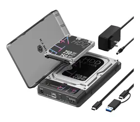 Icy Box Klon-Dockingstation schwarz / Dockingstation / M.2 & 2,5" & 3,5" / USB 3.2 Gen 2 / 10 Gbit/s