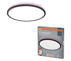 LEDVANCE Smart+ Orbis Deckenleuchte Slim RGB+TW schwarz / Deckenleuchte / 25 W / 1870 lm
