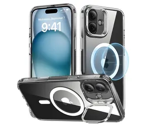 ESR Classic Hybrid HaloLock transparent / Hülle mit Ständer / Apple iPhone 16 PLUS / MagSafe