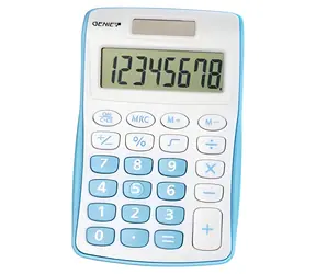 Genie 120 B blau / Taschenrechner / Taschenformat / 8-stellig / Solar- und batteriebetrieben