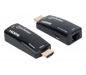 Manhattan HDMI-Extender- Kit / HDMI-Signalverlängerer / Cat6 / max. 60 m / 1080p 60 Hz / PoC