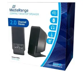 MediaRange MROS352 schwarz / Lautsprecher 2.0 / 6 W / USB / 3,5 mm