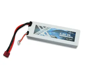 AMEWI LiPo-Akku 2S 7,4 V 4000 mAh / 45 C mit Hartschalenkoffer und DEANS-Anschluss