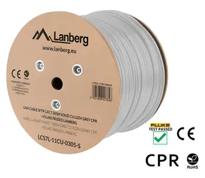 Lanberg Installationskabel Cat7 grau / Installationskabel / S/FTP / 305 m / LSZH / AWG23