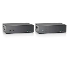 LevelOne HDMI-Extender Cat5 HDBaseT schwarz / HDMI-Extender / 4K 30Hz / 100 m / HDCP / IR und RS-232
