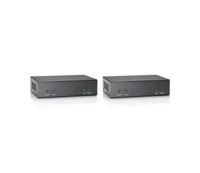 LevelOne HDMI-Extender Cat5 HDBaseT grau / HDMI-Extender / 4K/30Hz / PoE / 100 m / IR & RS-232
