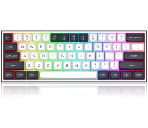 Redragon ALCOR K717WB-RGB-PRO weiß-schwarz / Gaming-Tastatur / mechanisch / RGB / BT / USB