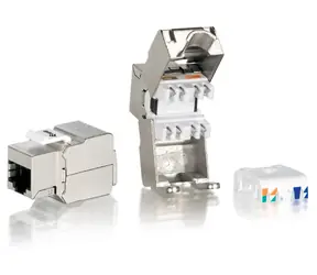 Keystone-Buchse Cat6 Equip / RJ45-Anschluss / LSA / 8 Stück / vergoldete Kontakte