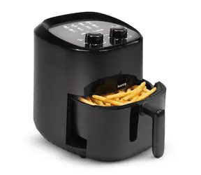 Huslog Heißluftfritteuse schwarz / Heißluftfritteuse / 1400 W / 3,5 l / 80-200 °C / 60-Minuten-Timer