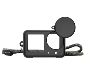Telesin S6-PTC-011-TDJ / Silikonhülle / DJI OSMO Action 5 Pro, 4, 3 / mit Handschlaufe