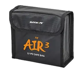 SUNNYLIFE Akkutasche A3-DC599 Schwarz / Für DJI Air 3, Air 3S / 3 Fächer