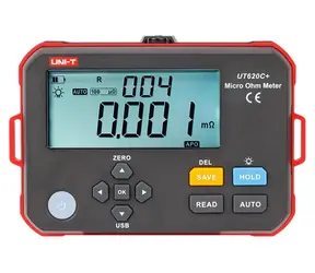 Uni-T UT620C+ / Mikroohmmeter / 0,001 m-300 k / Auflösung 1 µ / USB-C / IP54