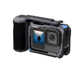 Telesin StreetGrip / Cage mit Griff für GoPro Hero 9-13 / CNC-gefrästes Aluminium / Magnethalterung