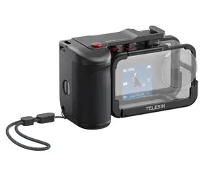 Telesin S6-FMS-22-TDJ / Schutzhülle mit Griff / für DJI OSMO Action 3/4/5 / Aluminium, Silikon