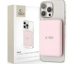 Tech-Protect PB10 Lifemag pink / Powerbank / MagSafe / 5000 mAh
