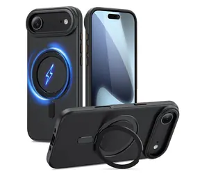 Tech-Protect Magring MagSafe schwarz / Schutzhülle / Apple iPhone 17 Air / MagSafe / 360° drehbarer Ring / Aluminiumrahmen