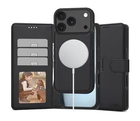 Tech-Protect Wallet MagSafe matt schwarz / Hülle für Apple iPhone 17 Pro Max / MagSafe / Brieftasche