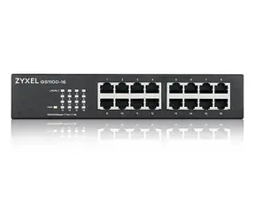 ZyXEL GS1100-16 v4 / Switch / 16x GLAN / 10/100/1000 Mbit/s / Lüfterlos / Desktop