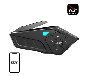 EJEAS E1PRO schwarz / Freisprech-Helmkopfhörer / Bluetooth 5.1 / IP67 / USB-C