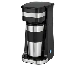Clatronic KA 3733 / 1-Tassen-Kaffeemaschine / 400 ml / Permanentfilter / doppelwandige Tasse