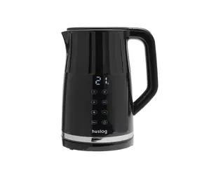 Huslog Wasserkocher mit LED-Anzeige, schwarz / Wasserkocher / Edelstahl / 1,7 l / 2200 W / Warmhaltefunktion