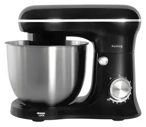 Huslog Planeten-Küchenmaschine Schwarz / Küchenmaschine / 3000 W / 10 Geschwindigkeitsstufen / 4- und 5-Liter-Schüsseln