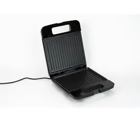 Huslog Panini-Sandwichmaker Schwarz / Sandwichmaker / 4 Panini / 1400 W / Antihaftbeschichtung