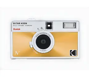 Kodak EKTAR H35N Glazed Orange / Filmkamera / 35-mm-Film / Blitz