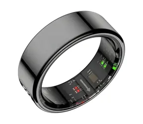 Colmi R12 Größe 9, 19,1 mm, schwarz / Smartring / LED-Anzeige / Bluetooth 5.0 / 1 ATM / 3-5 Tage Akkulaufzeit