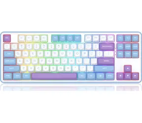 Redragon K707 Mint Mambo Weiß / Kabellose Gaming-Tastatur / Mechanisch / Hintergrundbeleuchtung