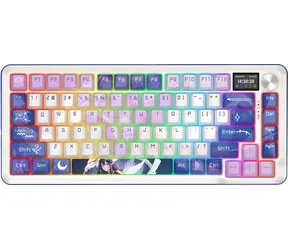 Redragon K708AK-RGB-PRO Flekact Pro lila / Gaming-Tastatur / mechanisch / Leopard L / RGB / kabellos