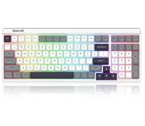 Redragon Garen Pro weiß-grau / Gaming-Tastatur / mechanisch / Manbo Linear Switches / Hintergrundbeleuchtung / kabellos