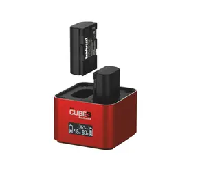 Hähnel proCUBE 3 Canon / Li- ION -Akkuladegerät / Dual / LCD-Display / USB-C PD 30W