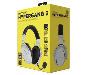 Hator ESH56 Hypergang 3 weiß / Kabelloses Gaming-Headset mit Mikrofon / Hi-Res / ANC / Bluetooth 5.4