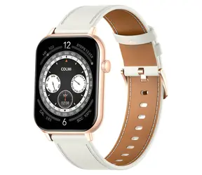 COLMi C28 Gold, weißes Lederarmband / Smartwatch / 1,93 Zoll AMOLED-Display / Bluetooth-Anrufe / IP6X