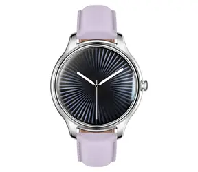 Colmi L28 silber-lila, lila Lederarmband / Smartwatch / AMOLED-Display / Bluetooth-Anrufe / IP68