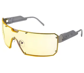 Gunnar Büro-/Gaming-Brille CYBERPUNK DEX STEEL - bernsteinfarbene Gläser / BLF 65 / Gunnar Fokus