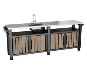 Keter Grilltisch UNITY Chef 415 l Eschenholz / Grilltisch / Volumen 415 l
