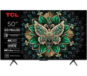 50" TCL 50C69K Titanium / Fernseher / Mini-LED / 4K UHD / 144 Hz / Google TV / HDR10+ / 30-W-Lautsprecher