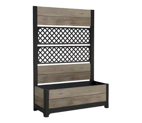 Keter Deco Tulip Blumentopf aus Eschenholz / Rechteckig / 113,5 x 45,6 x 25,3 cm / Kunststoff