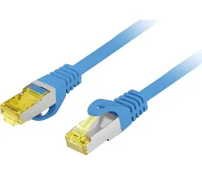 Lanberg CAT6A S/FTP 1m blau / Patchkabel / LSZH / CU / Fluke-geprüft