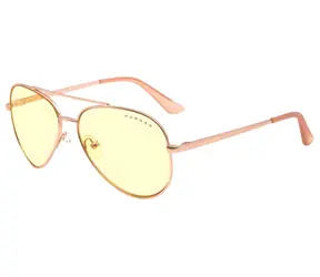 Gunnar MAVERICK ROSÉGOLD / Gaming-Brille / bernsteinfarbene Gläser / BLF 65 / Gunnar Fokus