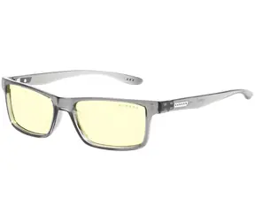 Gunnar Vertex Reader Gray Crystal / Gaming-Brille / bernsteinfarbene Gläser / BLF 65 / Dioptrien +1,5