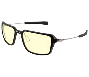 Gunnar TERA Onyx SILBER / Gaming-Brille / Bernsteinfarbene Gläser / BLF 65 / Gunnar Fokus