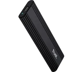 Trust M.2 SSD Box schwarz / Externes Gehäuse für M.2 SSDs / USB-C 3.2 Gen 2 / 10 Gbit/s / bis zu 4 TB