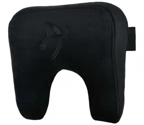 Arozzi Nackenkissen, Samt schwarz / Ergonomisches Kissen für Kopf und Nacken / Samtbezug