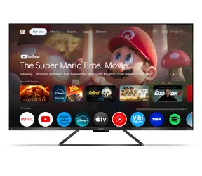 55" Sharp 55GR8265E Schwarz / Fernseher / QLED / 4K UHD / 144 Hz / Google TV / Dolby Atmos