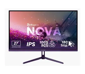 27" Arozzi Nova 27T2K180, lila / Monitor / IPS / QHD 2560x1440 / 180 Hz / 1 ms / 2x HDMI + 2x DP