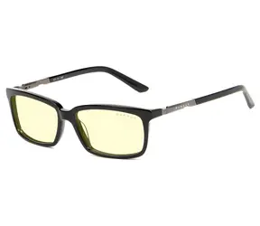 Gunnar Haus Reader Onyx / Korrektionsbrille für Büro/Gaming / bernsteinfarbene Gläser / BLF 65 / Dioptrien +3